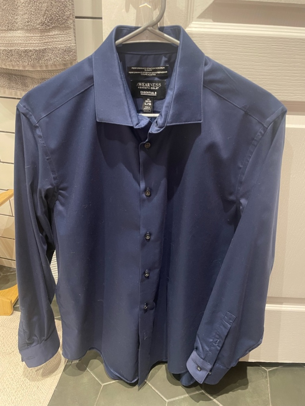 Dark blue dress shirt L